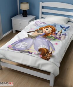 Top Disney Cartoon Sofia The First Sofia Princess Blanket Fleece Customized Blanket - Image 3