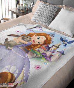 Top Disney Cartoon Sofia The First Sofia Princess Blanket Fleece Customized Blanket - Image 4