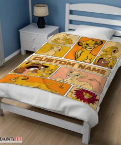 Top Disney Cartoon The Lion King Simba With Friends Blanket Fleece Customized Blanket - Image 3