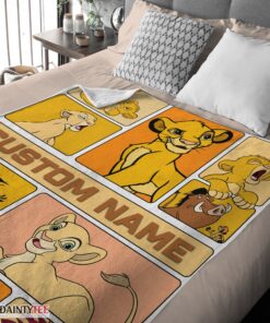 Top Disney Cartoon The Lion King Simba With Friends Blanket Fleece Customized Blanket - Image 4