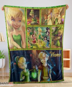 Top Disney Cartoon Tinker Bell Cute Blanket Fleece Customized Blanket