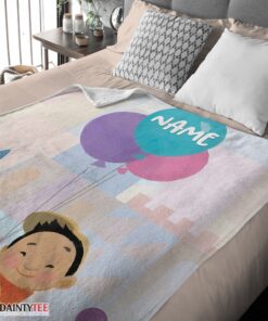 Top Disney Cartoon Up Boy With Balloon Blanket Fleece Customized Blanket - Image 4