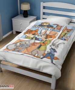 Top Disney Cartoon Zootopia Velveteen Cute Blanket Fleece Customized Blanket - Image 3