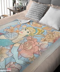 Top Disney Cinderella Elegant Princess Bloom Blanket Fleece Customized Blanket - Image 4