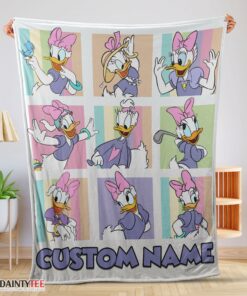 Top Disney Daisy Duck And Friends Daisy Duck Moods Blanket Customize Blanket