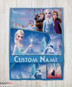 Top Disney Frozen Elsa & Friends Journey Collage Blanket Fleece Customized Blanket