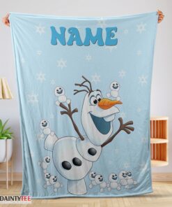 Top Disney Frozen Olaf Dancing Blanket Fleece Customized Blanket