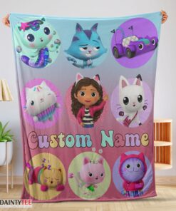 Top Disney Gabby's Dollhouse Blanket Fleece Customized Blanket