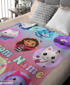 Top Disney Gabby's Dollhouse Blanket Fleece Customized Blanket - Image 3