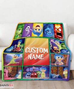 Top Disney Inside Out Colorful Collage Blanket Fleece Customized Blanket - Image 3