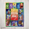 Top Disney Inside Out Colorful Collage Blanket Fleece Customized Blanket