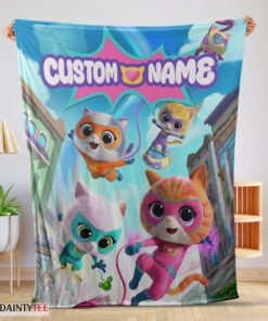 Top Disney Junior SuperKitties Chibi Cute Fleece Blanket  Customize Blanket