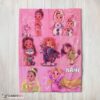 Top Disney Kids Princess Sketches Blanket Fleece Customized Blanket