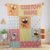 Top Disney Kiff Chatterley & Barry Buns Pattern Blanket Fleece Customized Blanket