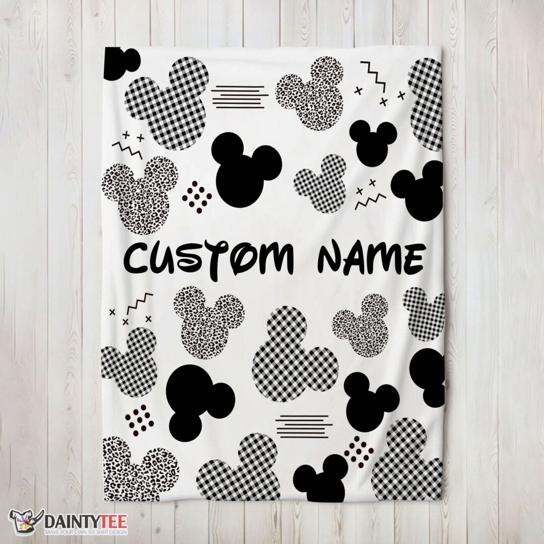 top-disney-mickey-logo-texture-blanket-fleece-customized-blanket-mk-02-1 Top Disney Mickey Logo Texture Blanket Fleece Customized Blanket