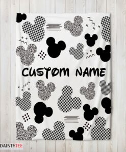 Top Disney Mickey Logo Texture Blanket Fleece Customized Blanket
