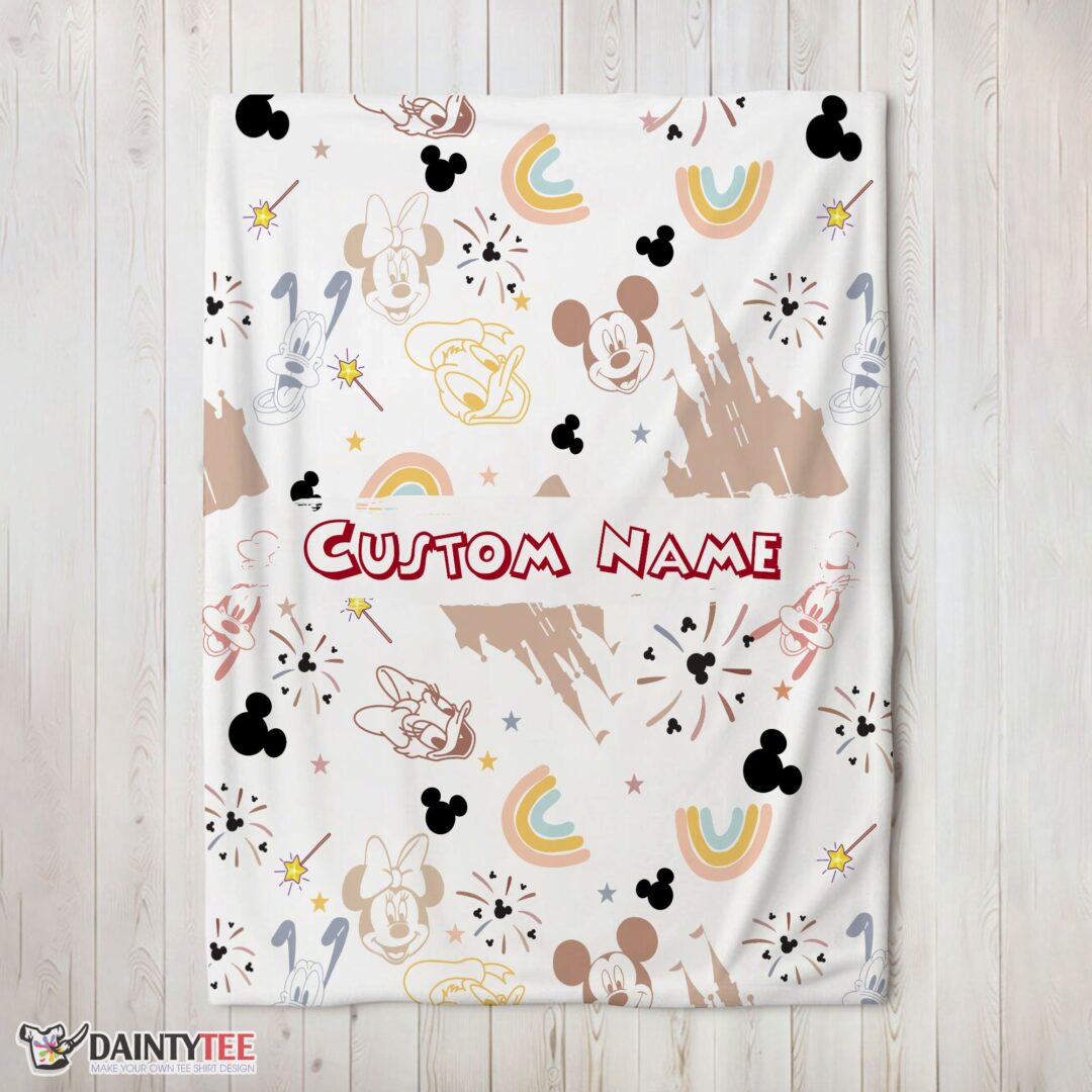top-disney-mickey-mouse-friends-magical-mouse-castle-blanket-fleece-customized-blanket-mk-02-1 Top Disney Mickey Mouse & Friends Magical Mouse Castle Blanket Fleece Customized Blanket
