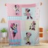 Top Disney Minnie Mouse Patchwork Pattern Blanket Fleece Customized Blanket