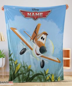 Top Disney Planes Movie Dusty Crophopper Blanket Fleece Customized Blanket