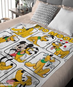 Top Disney Pluto Dog And Friends Pluto Dog Moods Blanket Customize Blanket - Image 3
