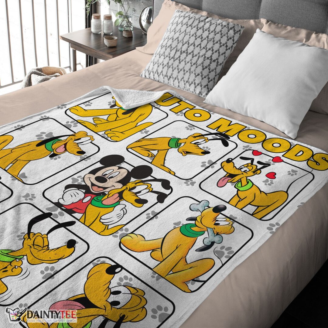 top-disney-pluto-dog-and-friends-pluto-dog-moods-blanket-e28093-customize-blanket-mk-02 Top Disney Pluto Dog And Friends Pluto Dog Moods Blanket Customize Blanket - Image 3