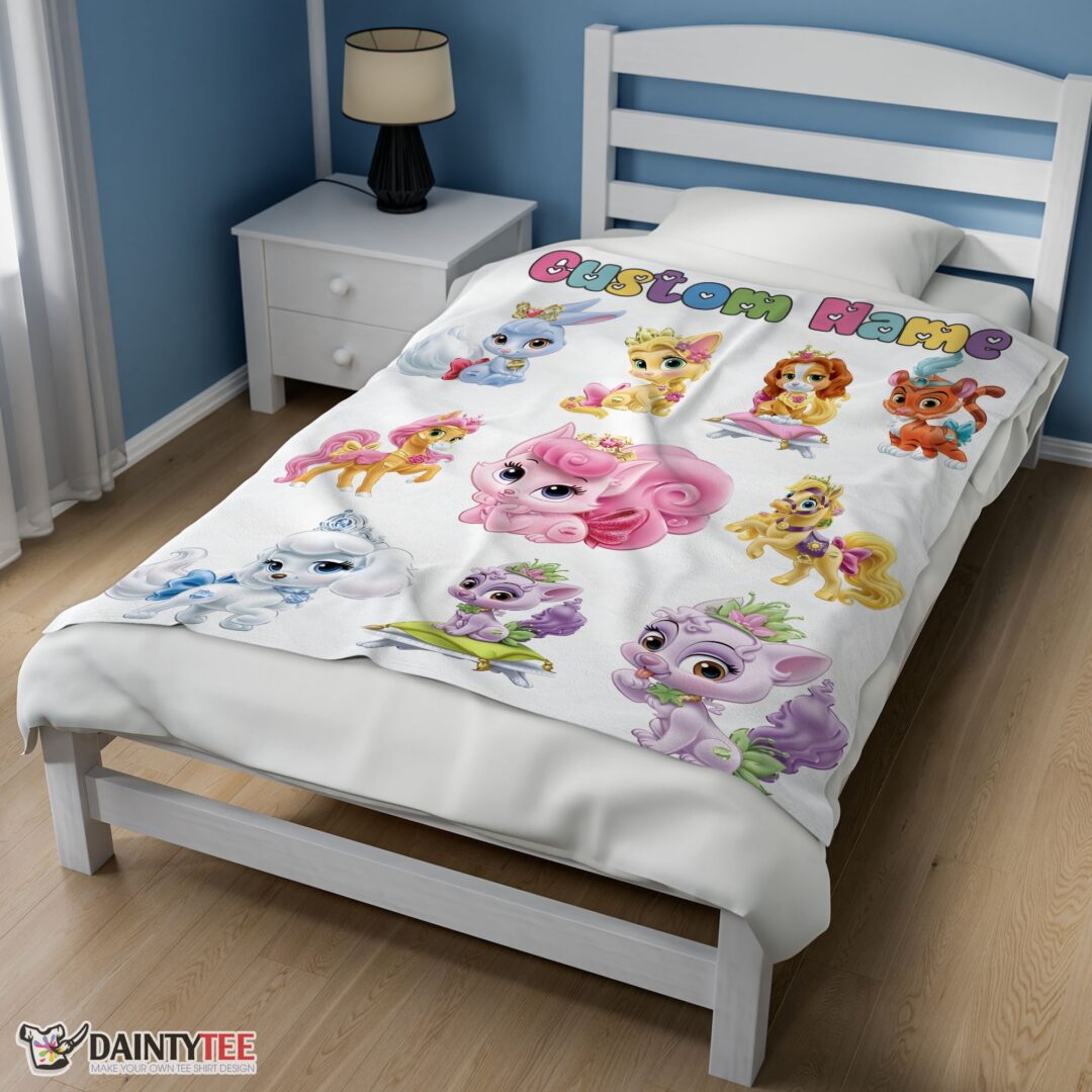 top-disney-princess-palace-pets-blanket-fleece-customized-blanket-mk-02 Top Disney Princess Palace Pets Blanket Fleece Customized Blanket - Image 3