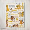 Top Disney Simba Timon Pumbaa The Lion King Blanket Fleece Customized Blanket