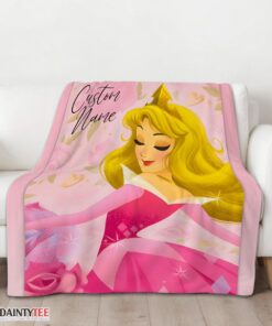 Top Disney Sleeping Beauty Aurora Princess Blanket Fleece Customized Blanket - Image 3