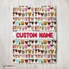 Top Disney Snack Club Food Pattern Blanket Fleece Customized Blanket