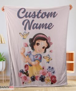 Top Disney Snow White Princess Blanket Fleece Customized Blanket