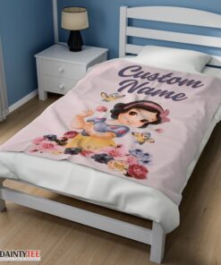 Top Disney Snow White Princess Blanket Fleece Customized Blanket - Image 3