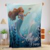 Top Disney The Little Mermaid Ariel Princess Fleece Family Princess Customized Blanket