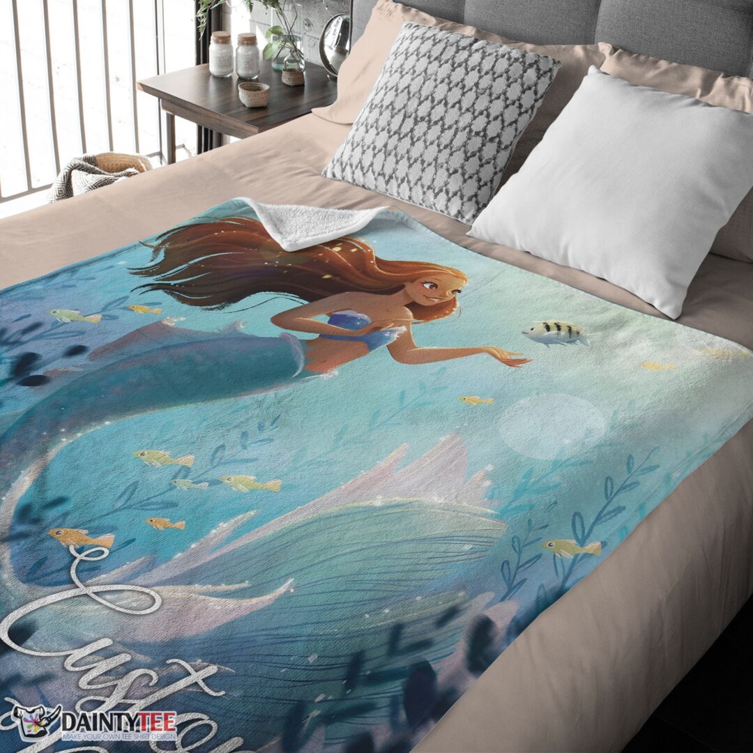 top-disney-the-little-mermaid-ariel-princess-fleece-family-princess-customized-blanket-mk-03 Top Disney The Little Mermaid Ariel Princess Fleece Family Princess Customized Blanket - Image 4