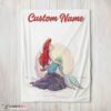 Top Disney The Little Mermaid Delicate And Painterly Blanket Fleece Customized Blanket