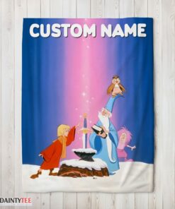 Top Disney The Sword In The Stone Magic And Wonder Blanket Fleece Customized Blanket