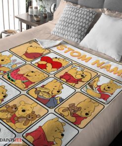 Top Disney Winnie The Pooh Cute Pooh Customize Blanket - Image 4