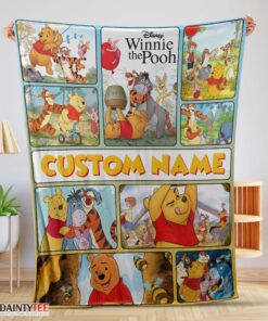 Top Disney Winnie The Pooh With Friends Blanket Fleece Customized Blanket