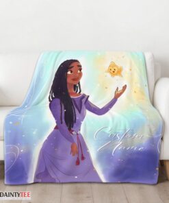 Top Disney Wish Asha Princess Star Blanket Fleece Customized Blanket - Image 3