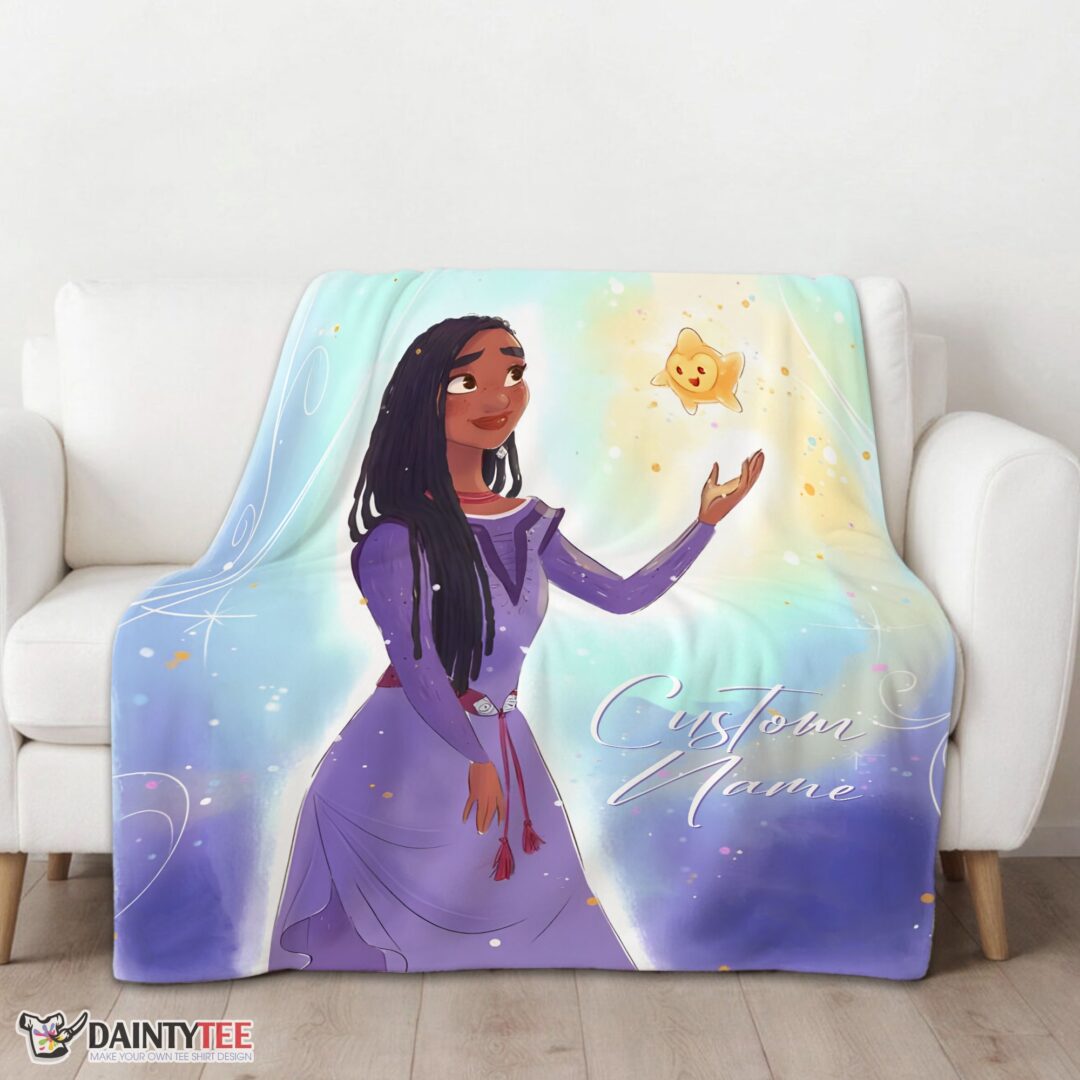 top-disney-wish-asha-princess-star-blanket-fleece-customized-blanket-mk-01 Top Disney Wish Asha Princess Star Blanket Fleece Customized Blanket - Image 3