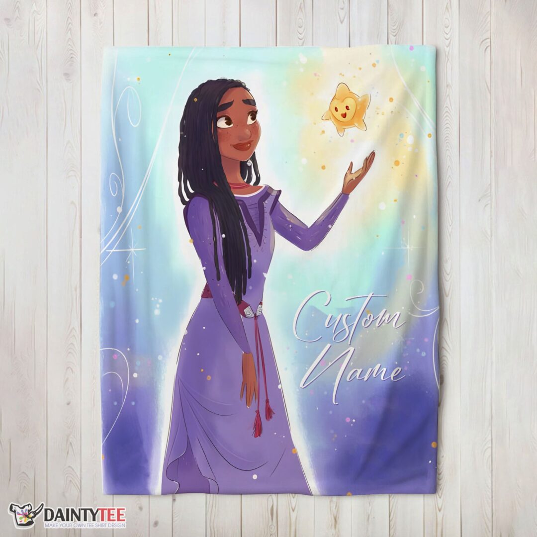 top-disney-wish-asha-princess-star-blanket-fleece-customized-blanket-mk-02-1 Top Disney Wish Asha Princess Star Blanket Fleece Customized Blanket