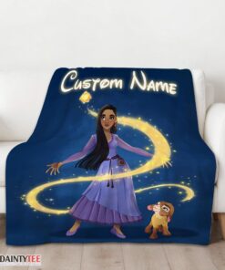 Top Disney Wish Asha Princess Star Valentino Blanket Fleece Customized Blanket - Image 3