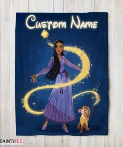 Top Disney Wish Asha Princess Star Valentino Blanket Fleece Customized Blanket