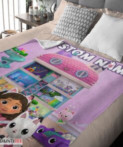 Top Disney’s Gabby’s Dollhouse With Our Cute Girl Fleece Blanket Customize Blanket - Image 4