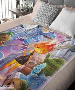 Top Elemental Characters Ember Lumen Wade With Friends Blanket Fleece Customized Blanket - Image 3