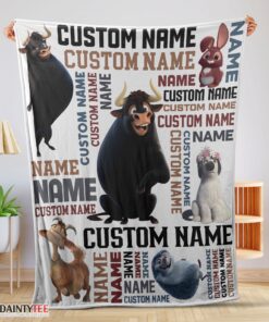 Top Ferdinand The Bull And Friends Blanket Fleece Customized Blanket