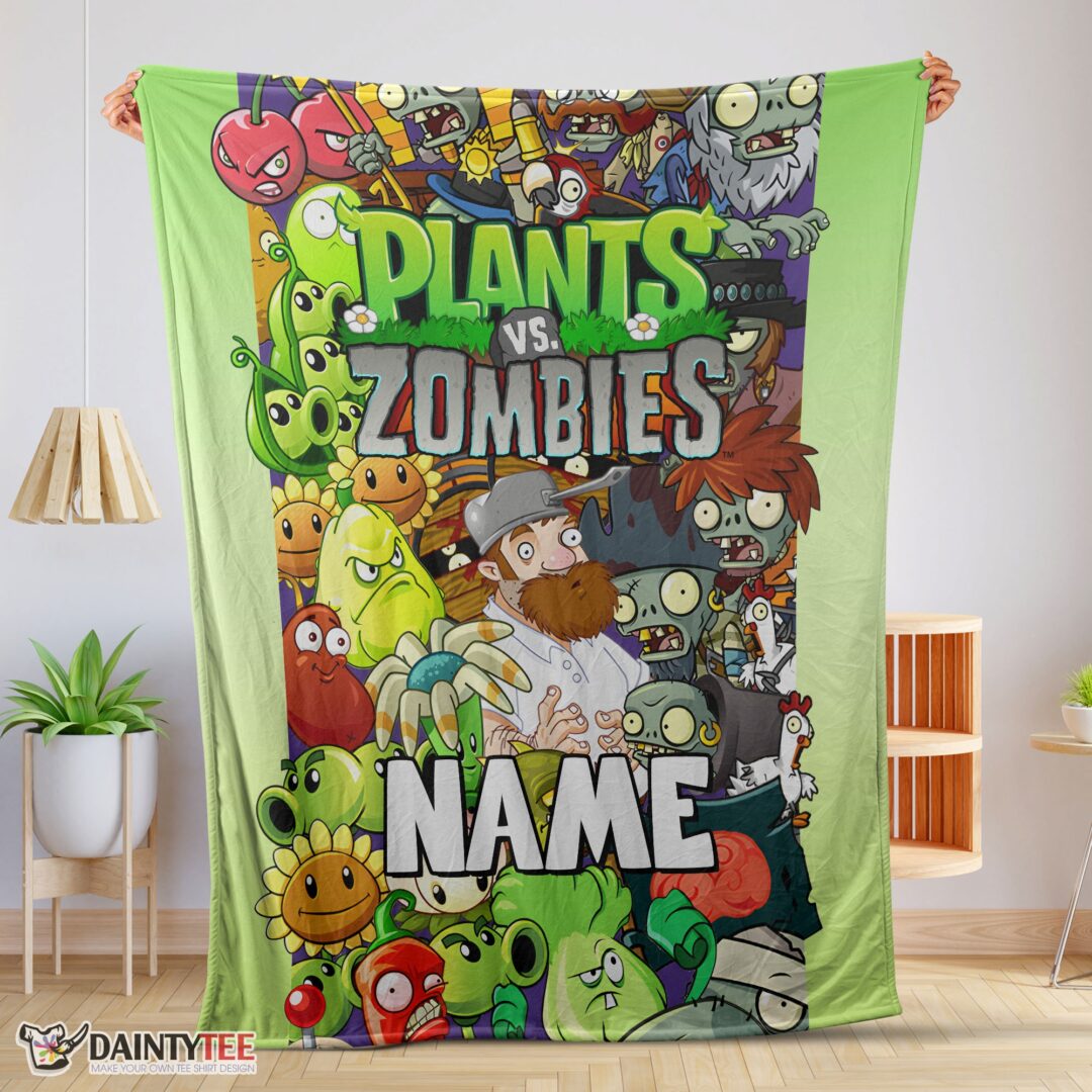 top-game-plants-vs-zombies-all-character-blanket-fleece-customized-blanket-mk-01-1 Top Game Plants Vs Zombies All Character Blanket Fleece Customized Blanket