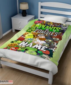 Top Game Plants Vs Zombies All Character Blanket Fleece Customized Blanket - Image 3