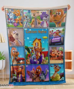 Top Go Dog Go With Friends Blanket Fleece Customized Blanket