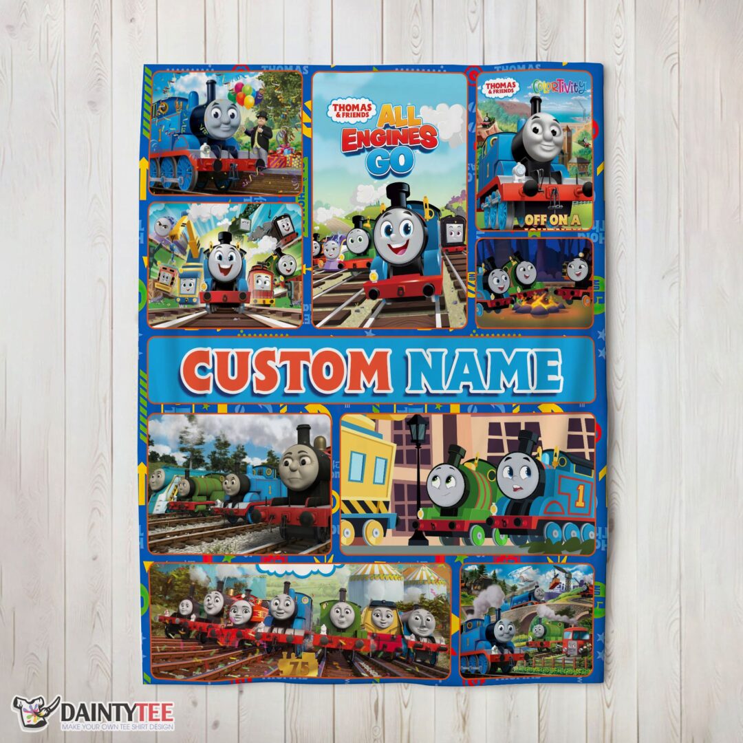 top-good-thomas-friends-collage-blanket-fleece-customized-blanket-mk-02-1-1 Top Good Thomas & Friends Collage Blanket Fleece Customized Blanket