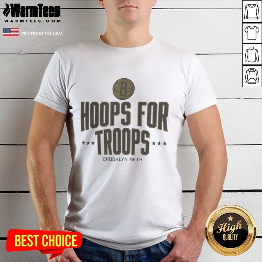 top-hoops-for-troops-brooklyn-nets-basketball-t-shirt Top Hoops For Troops Brooklyn Nets Basketball T-Shirt featuring team logo and vibrant design for fans.